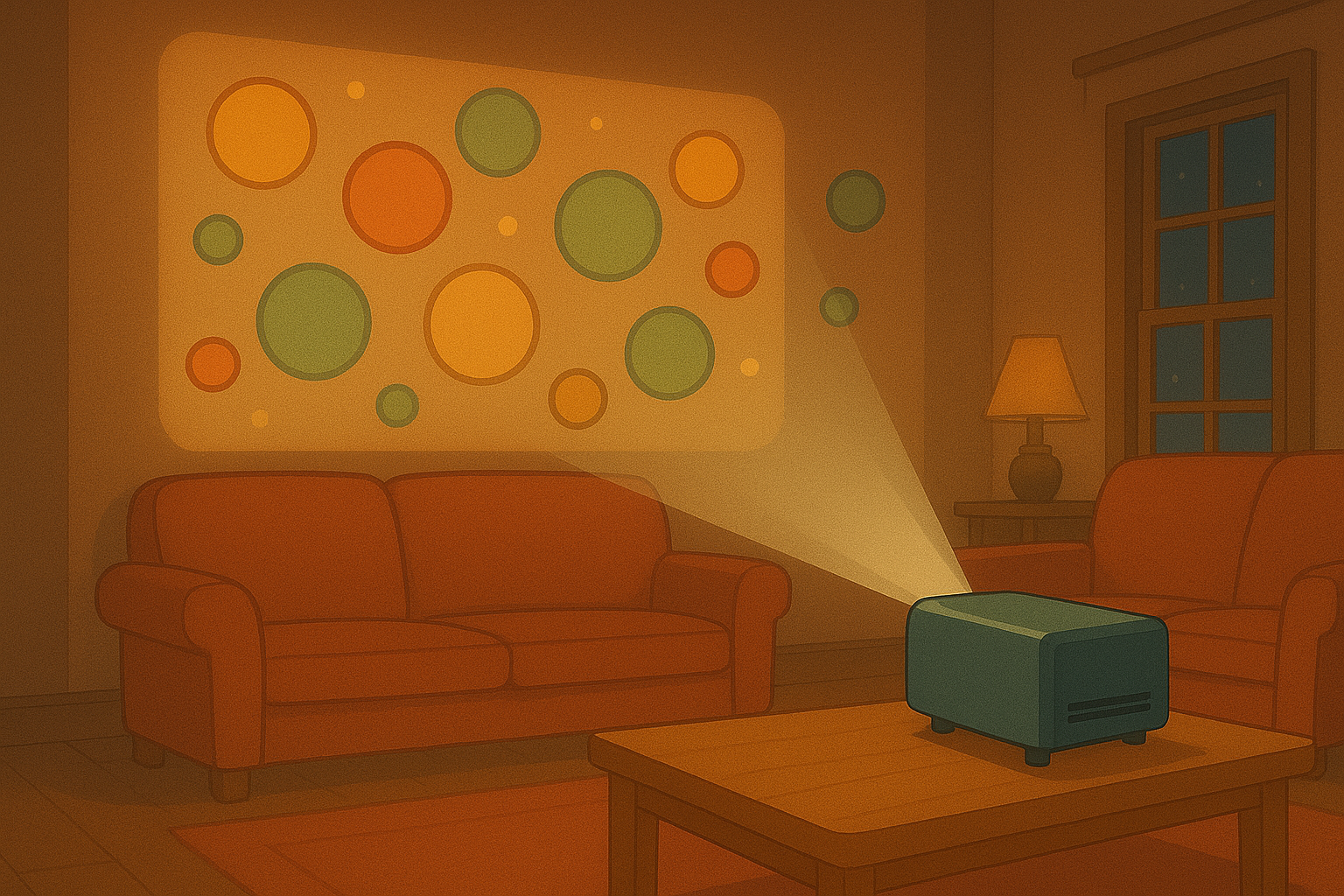 projection options: wall, window, TV 🎥✨