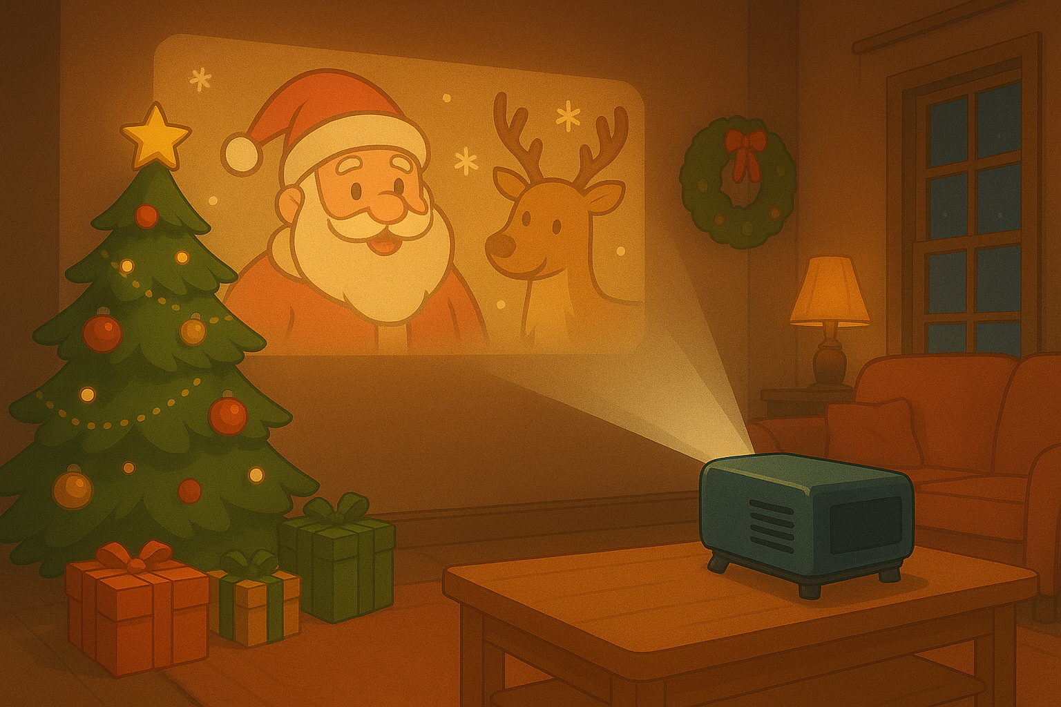 Christmas projection ✨ Make your home glow 🎄