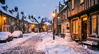 Snowy Street Projection